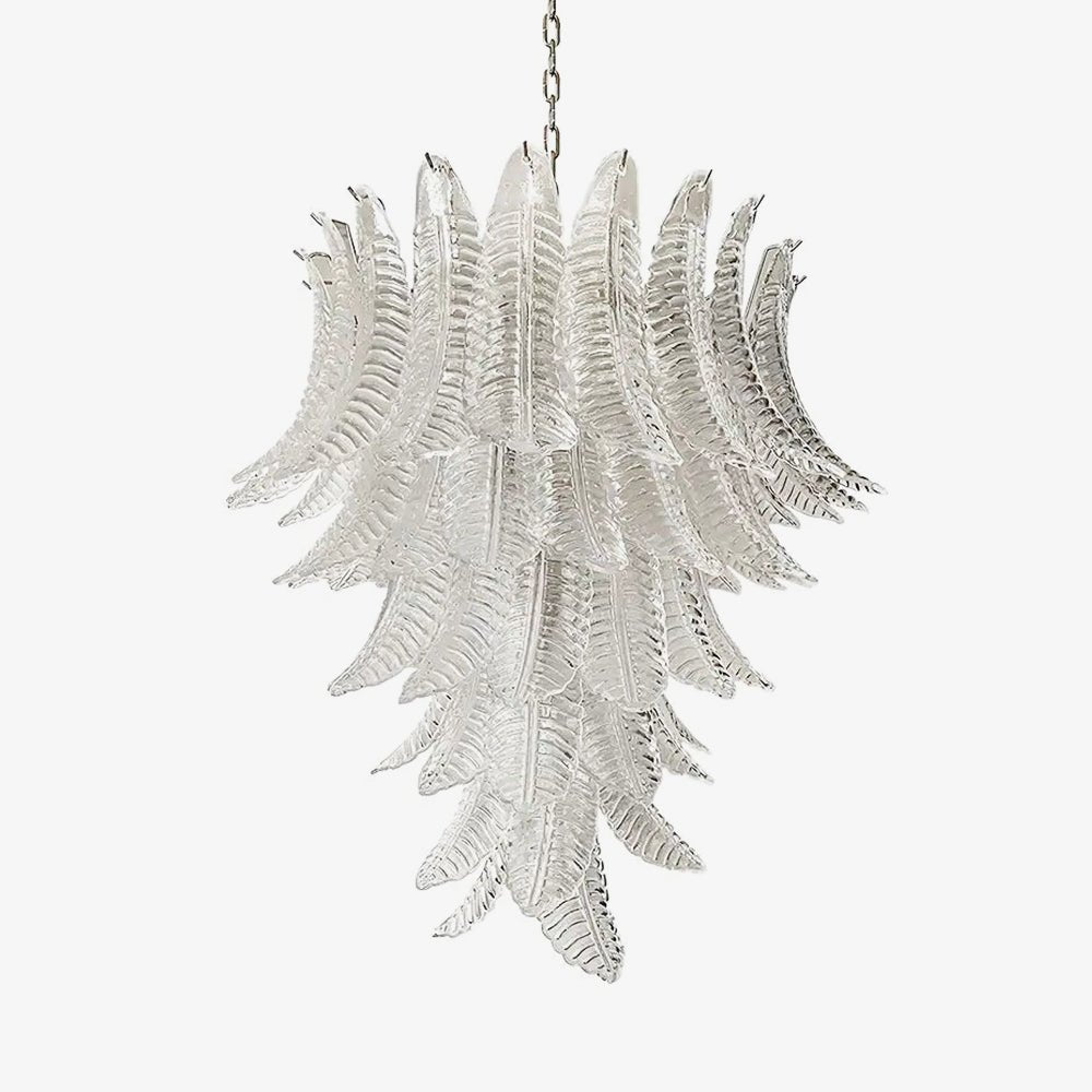 Aurora Lustre Transparent Verre Feuille Cascadant Élégant