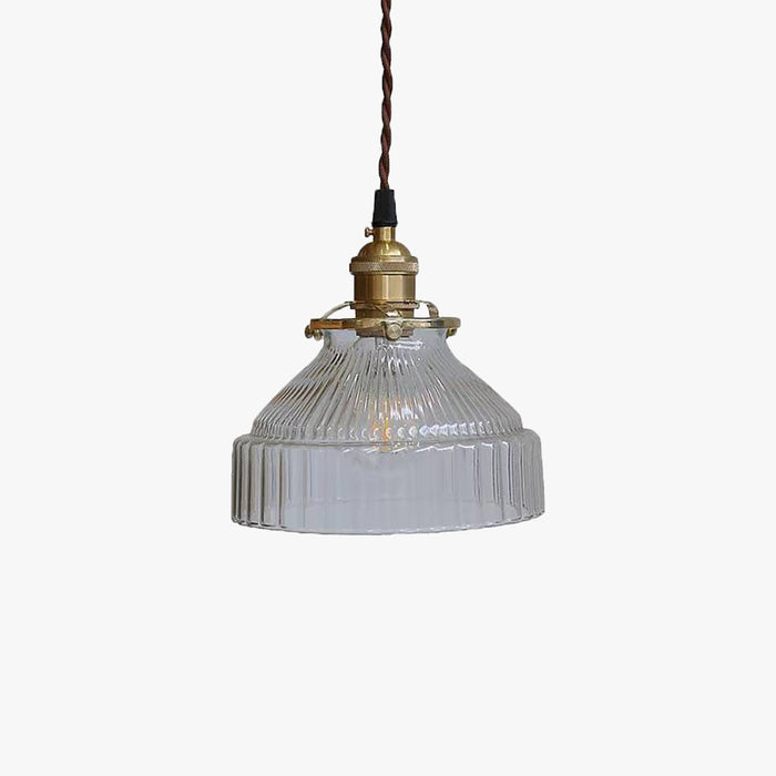 Arisha Vintage LED Suspension Laiton/Noire Verre Salle à Manger
