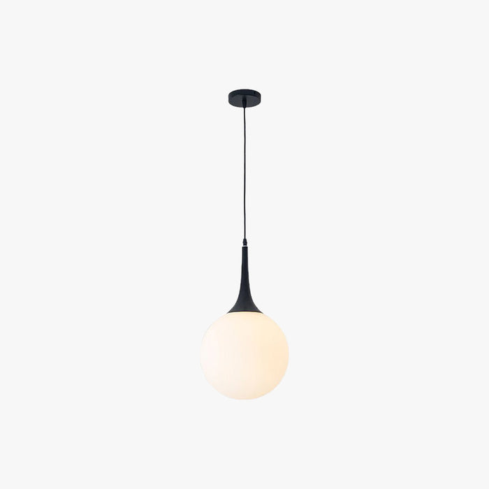 Valentina Simple LED Suspension Blanc/Noir Verre Chambre à coucher Salon