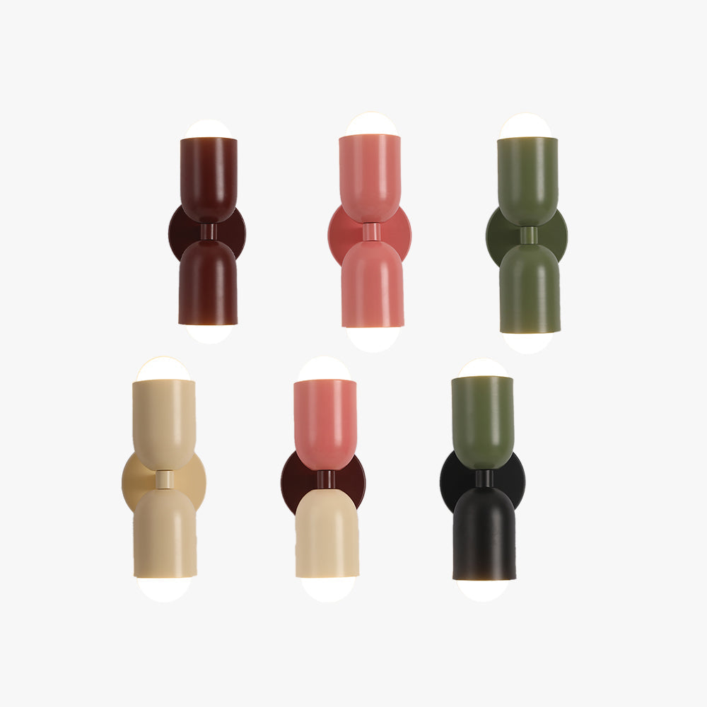 Kira Applique Murale Cylindre Scandinave Métal Coloré Salon