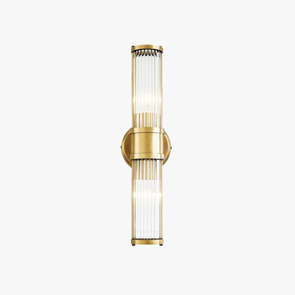 Tyra LED Applique Murale Cylindrique Vintage Métal/Verre Or