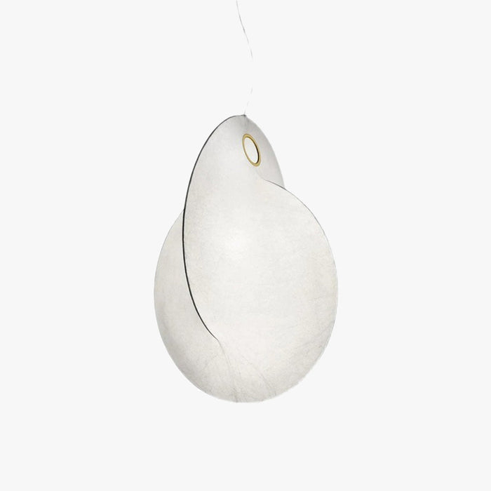 Ritta Suspension Boule Moderne, Métal/Soie, Blanc, Salon/Chambre à Coucher