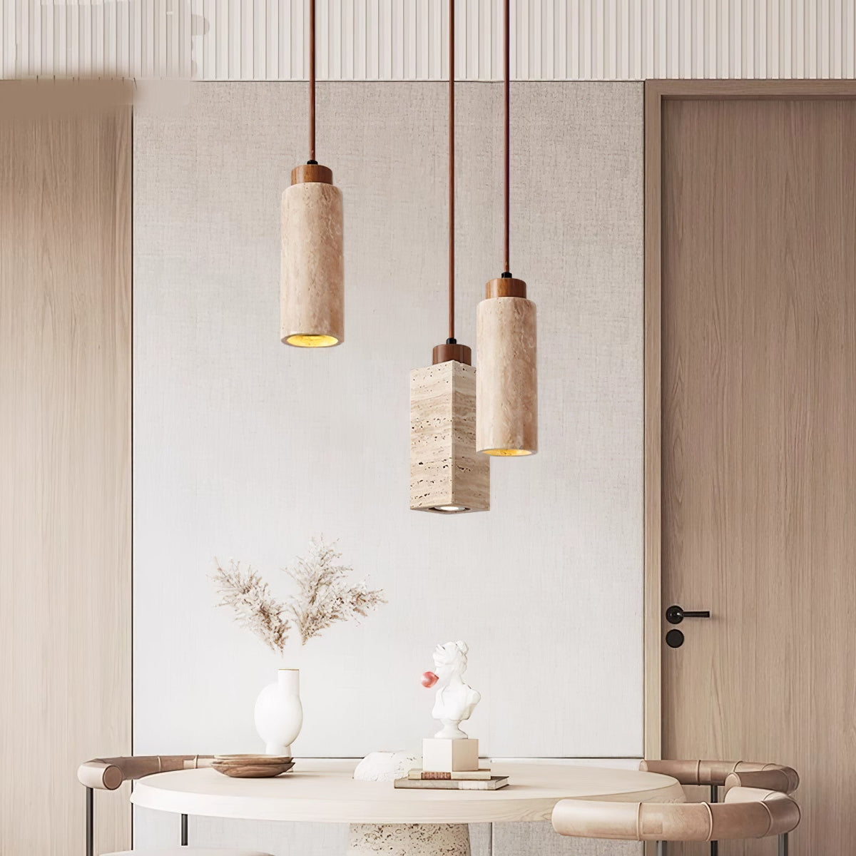 Avloris Travertin Pendentif Lumière
