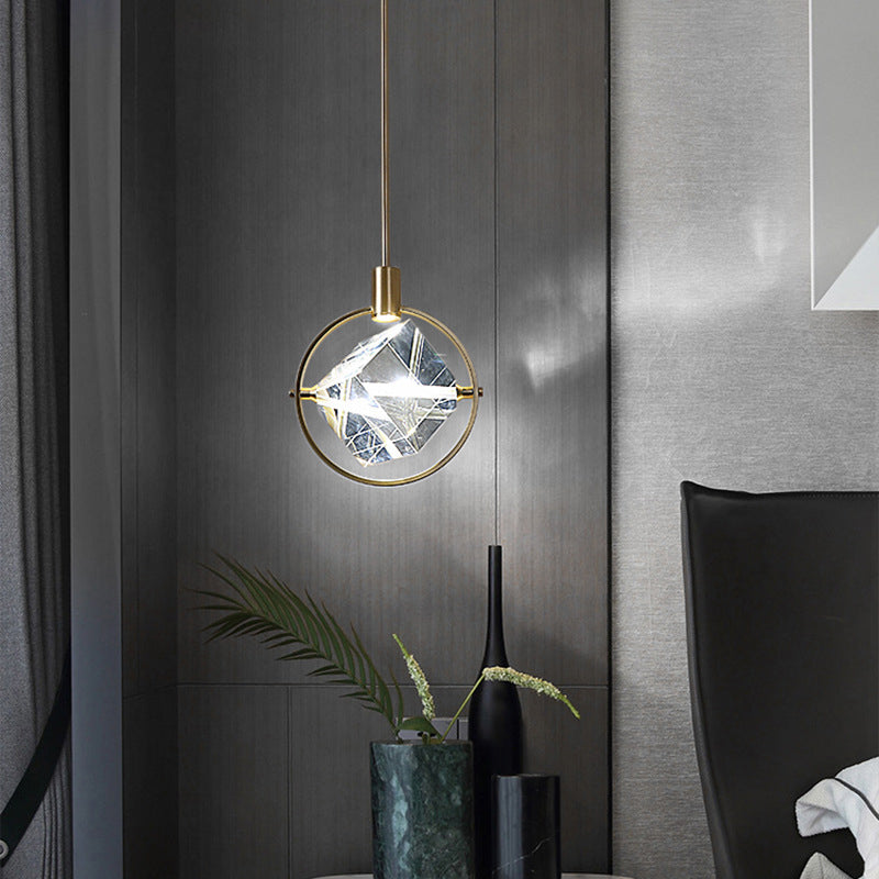 Kristy Suspension Luxe Moderne Métal/Cristal Salle à manger