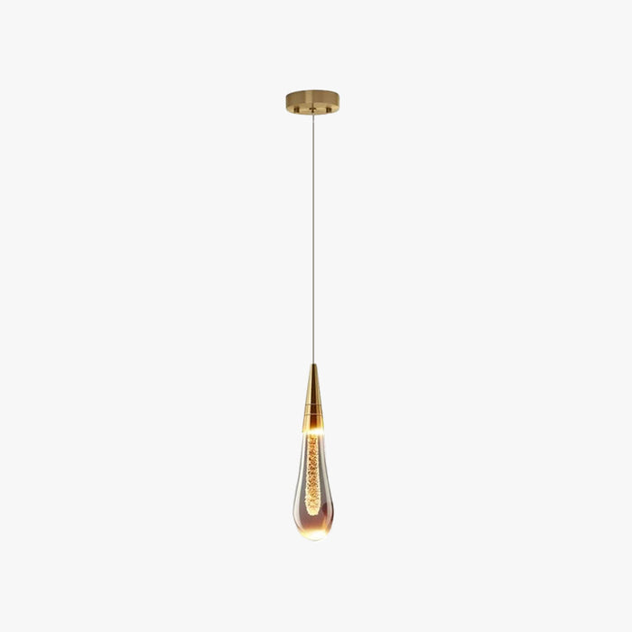 Oleia Suspension Goutte Design Doré Salon