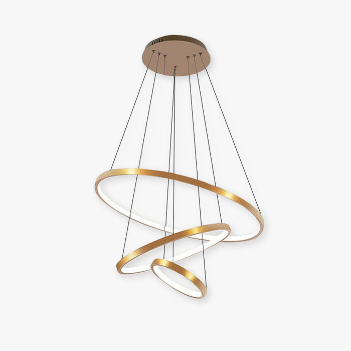 Aluna Suspension 3 Anneaux Moderne Salon