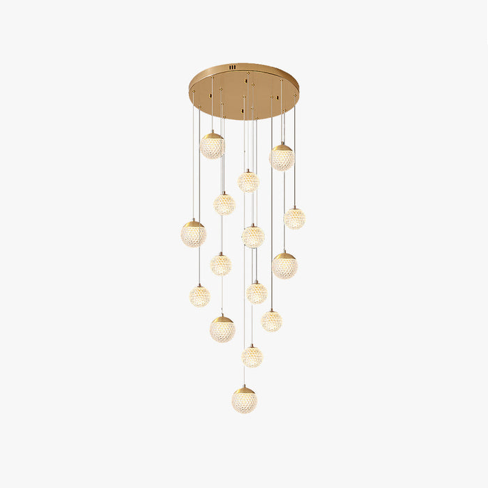 Arisha Luminaires Suspensions Multi/Bulle Moderne Métal/Acrylique Doré Chambre à Coucher