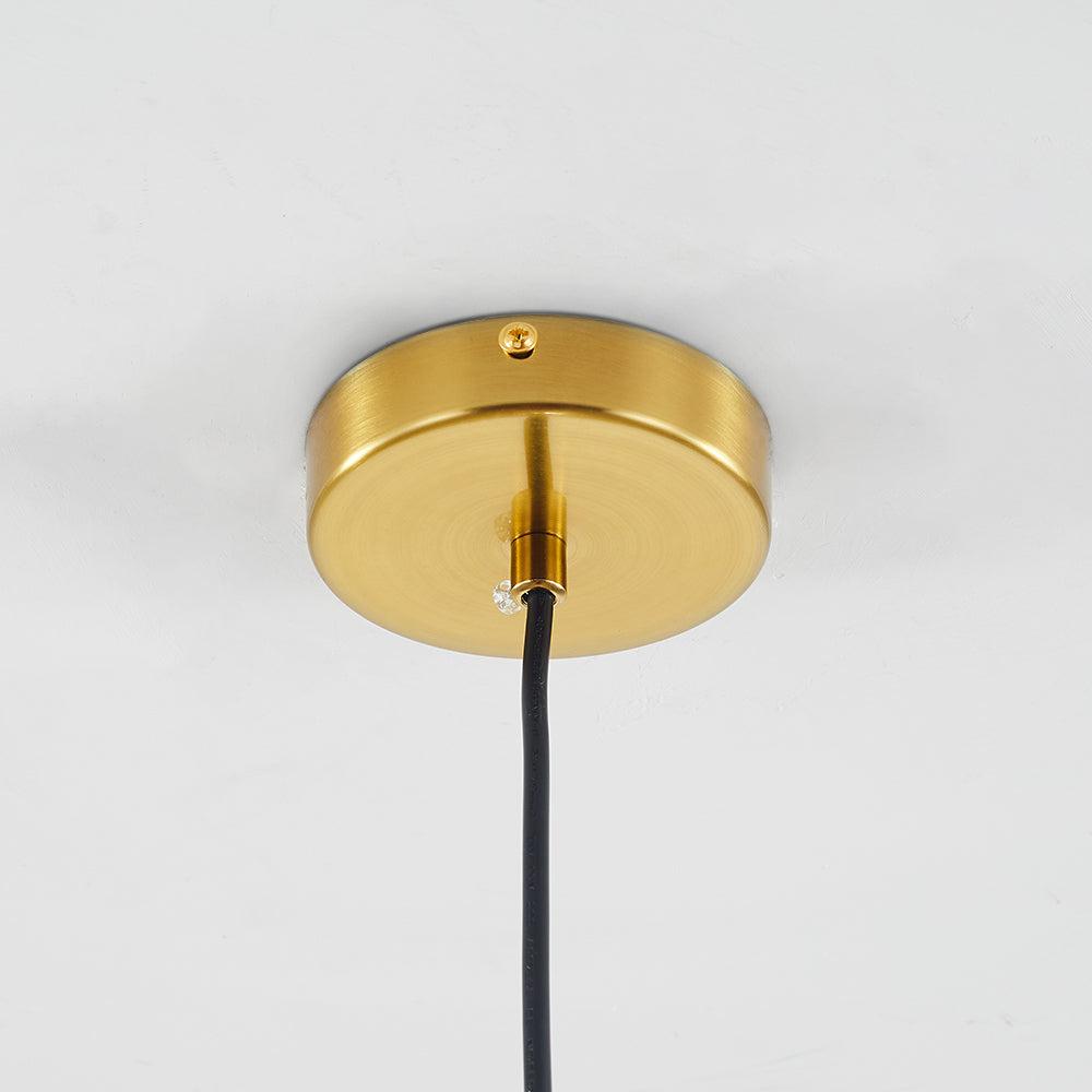 June Suspension Bulle Nordique Verre Transparent/Doré Salon/Chambre