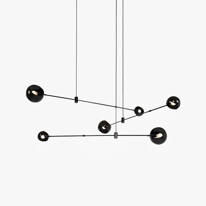 Lustra Lustre Élégant en Verre Noir