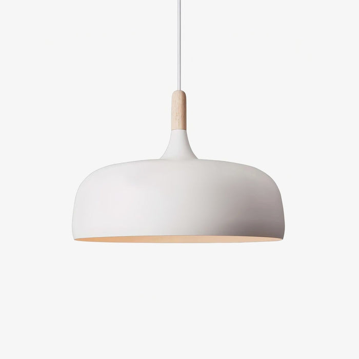 Lustra Suspension Lampe Abat-jour Blanc en Bois