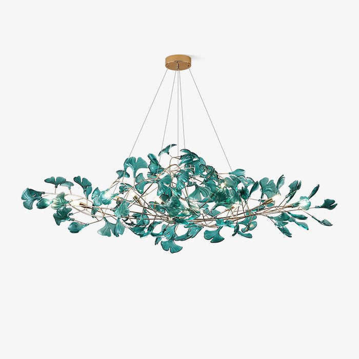 Eurvinen Lustre de luxe en feuille de ginkgo