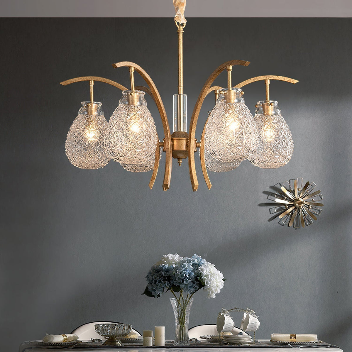 Adams Lustre Verre Luxe Postmoderne