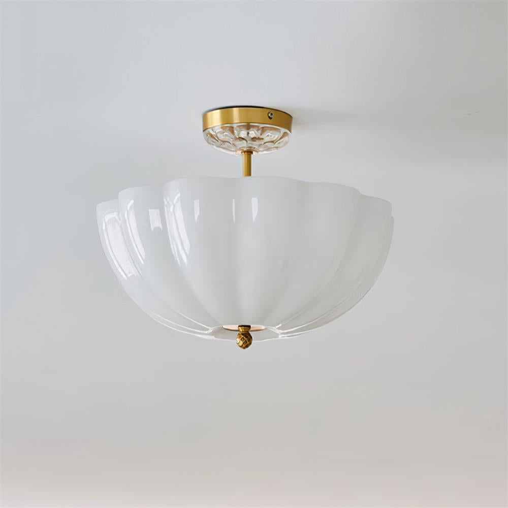 Mirage Plafonnier Silhouette Élégante Pétale en Verre