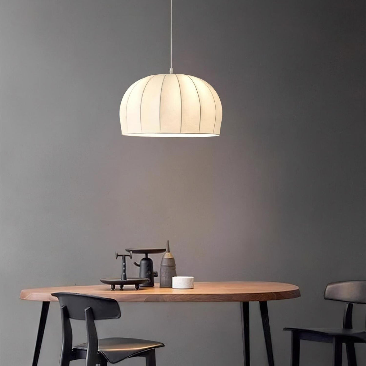 Nova Suspension en Tissu Blanc en Forme de Dôme