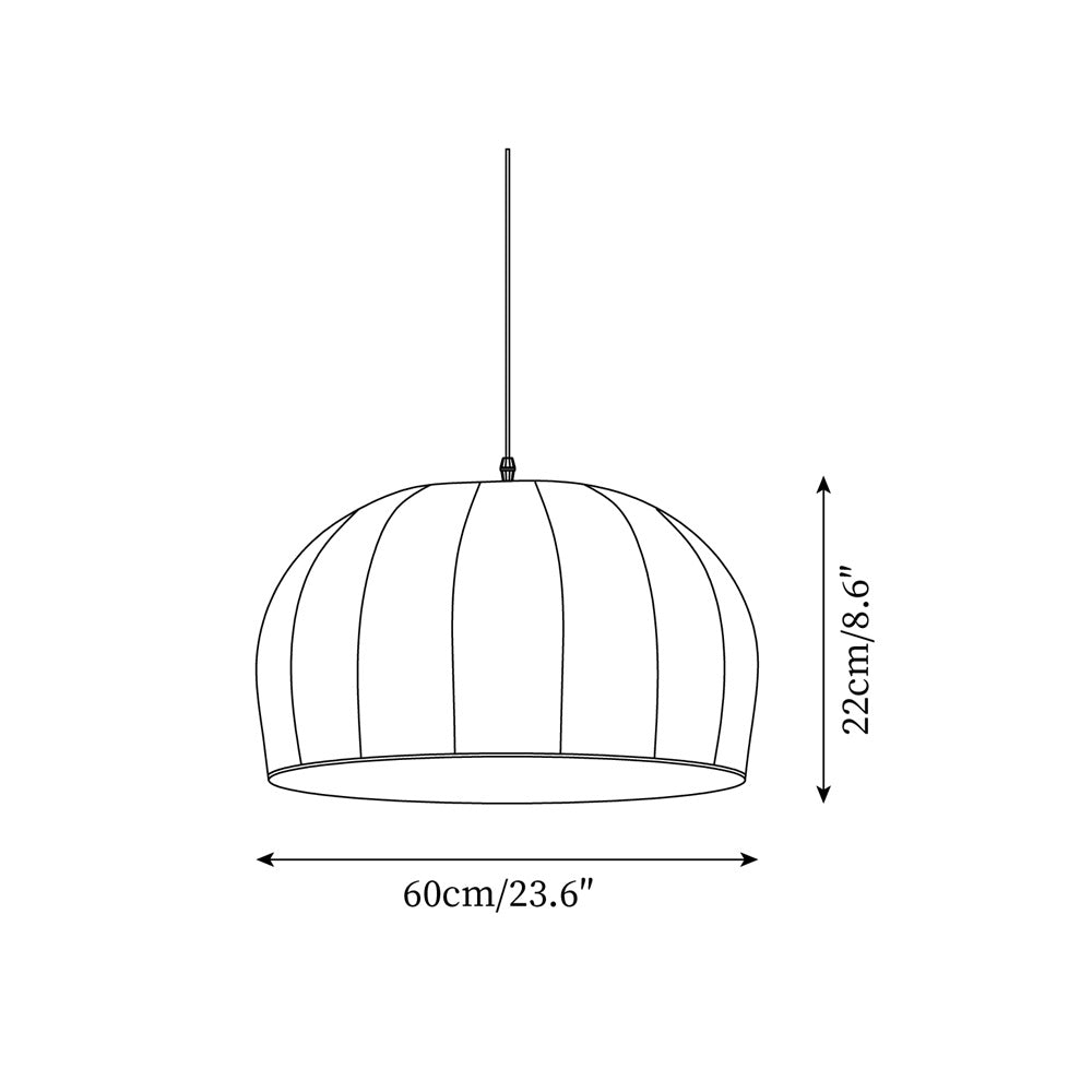 Nova Suspension en Tissu Blanc en Forme de Dôme