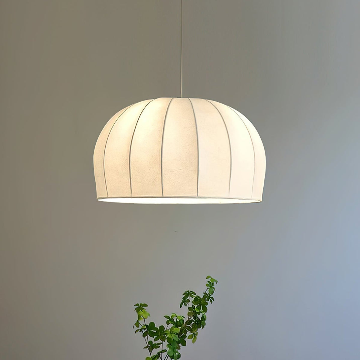 Nova Suspension en Tissu Blanc en Forme de Dôme
