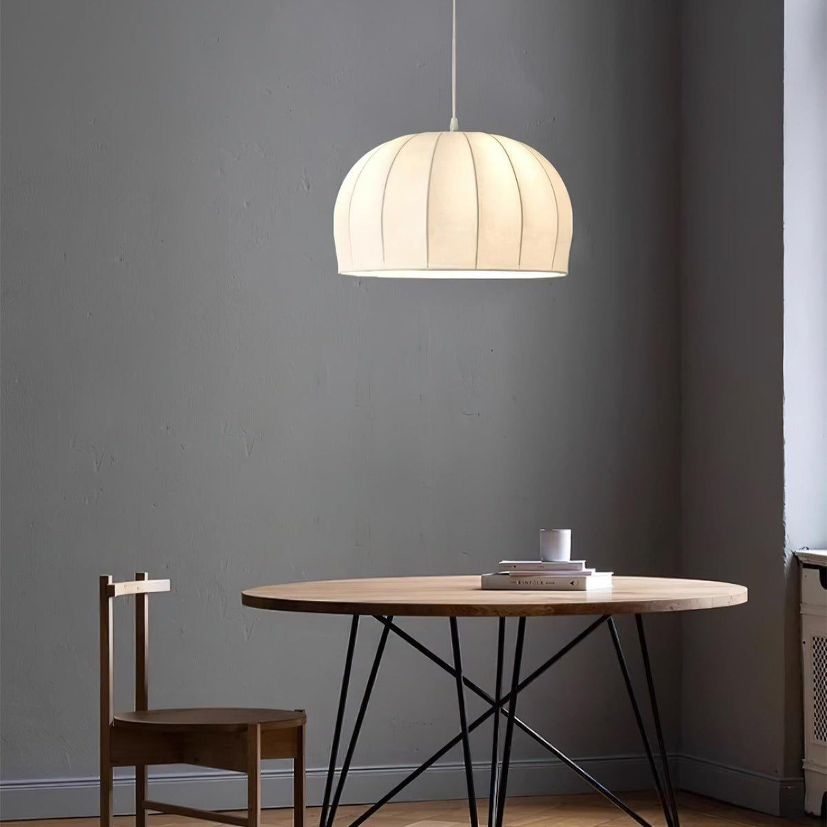 Nova Suspension en Tissu Blanc en Forme de Dôme