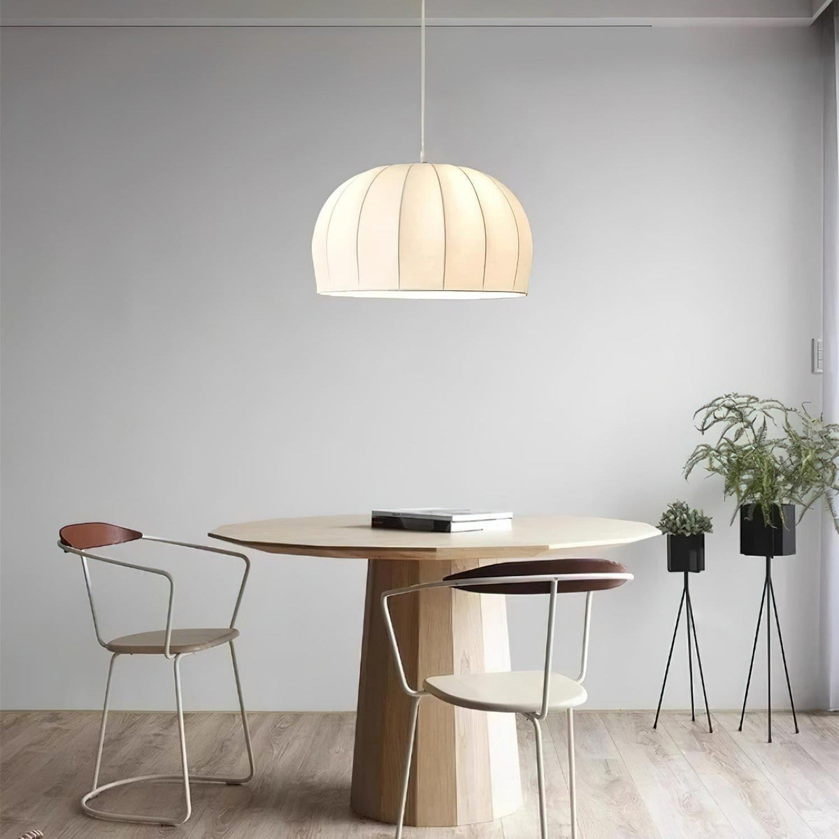 Nova Suspension en Tissu Blanc en Forme de Dôme