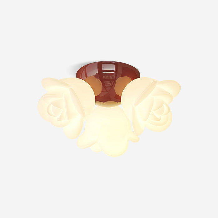 Plafonnier Baldaquin PE Rose Forme Floral Artistique Accent