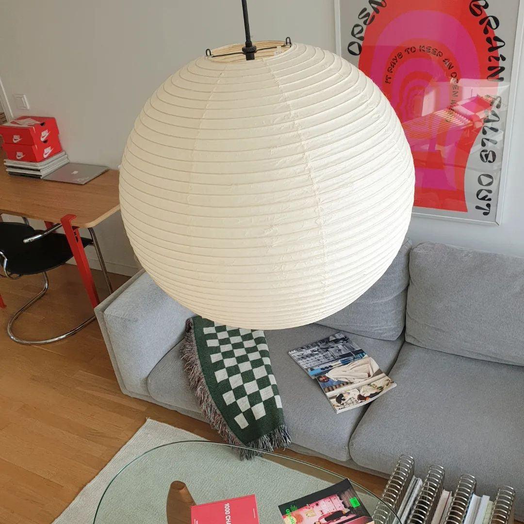 Solara Suspension Bambou Papier Washi Ronde