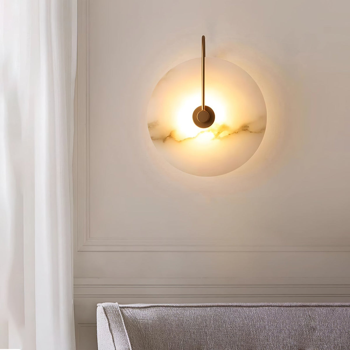 Elaris Applique Murale Globe en Albâtre