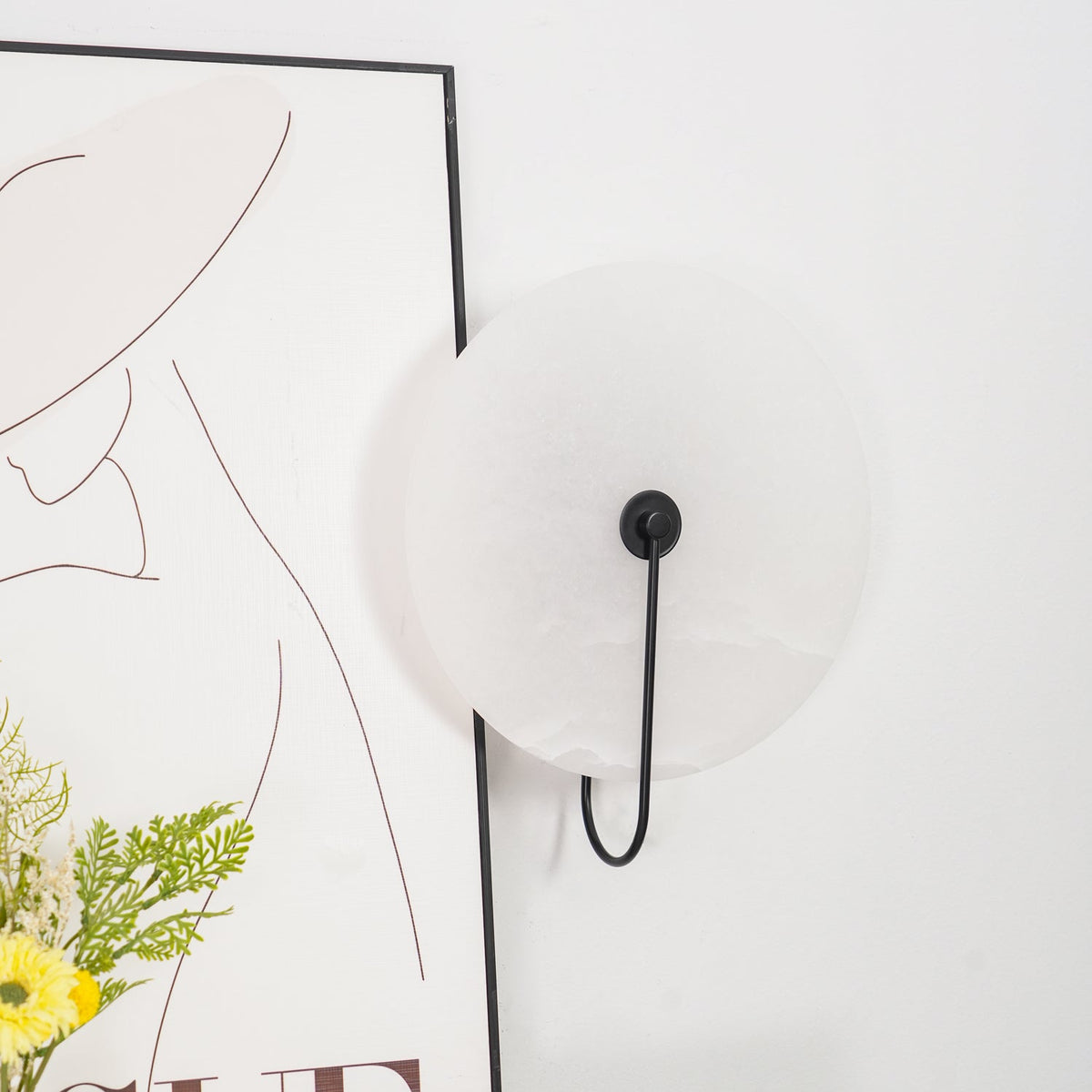 Elaris Applique Murale Globe en Albâtre