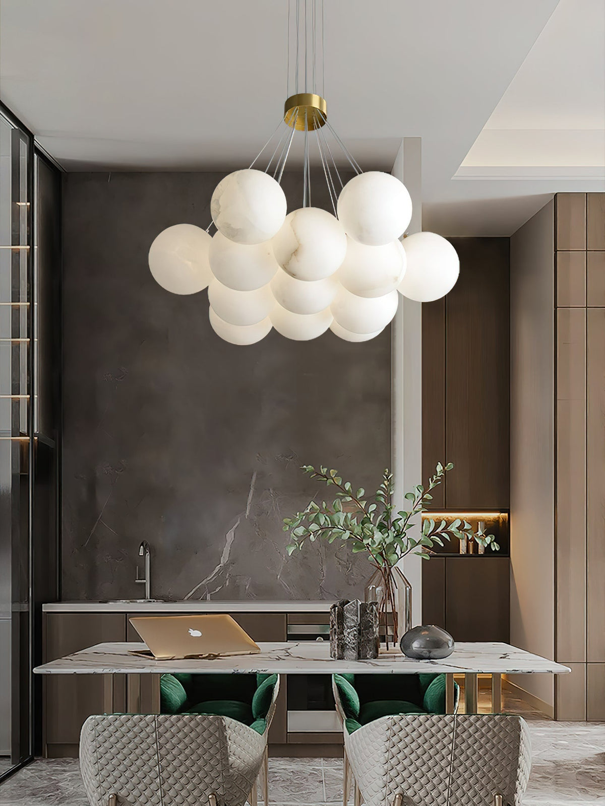 Norduvyd Lustre Métal Lunaire Créativité Salon