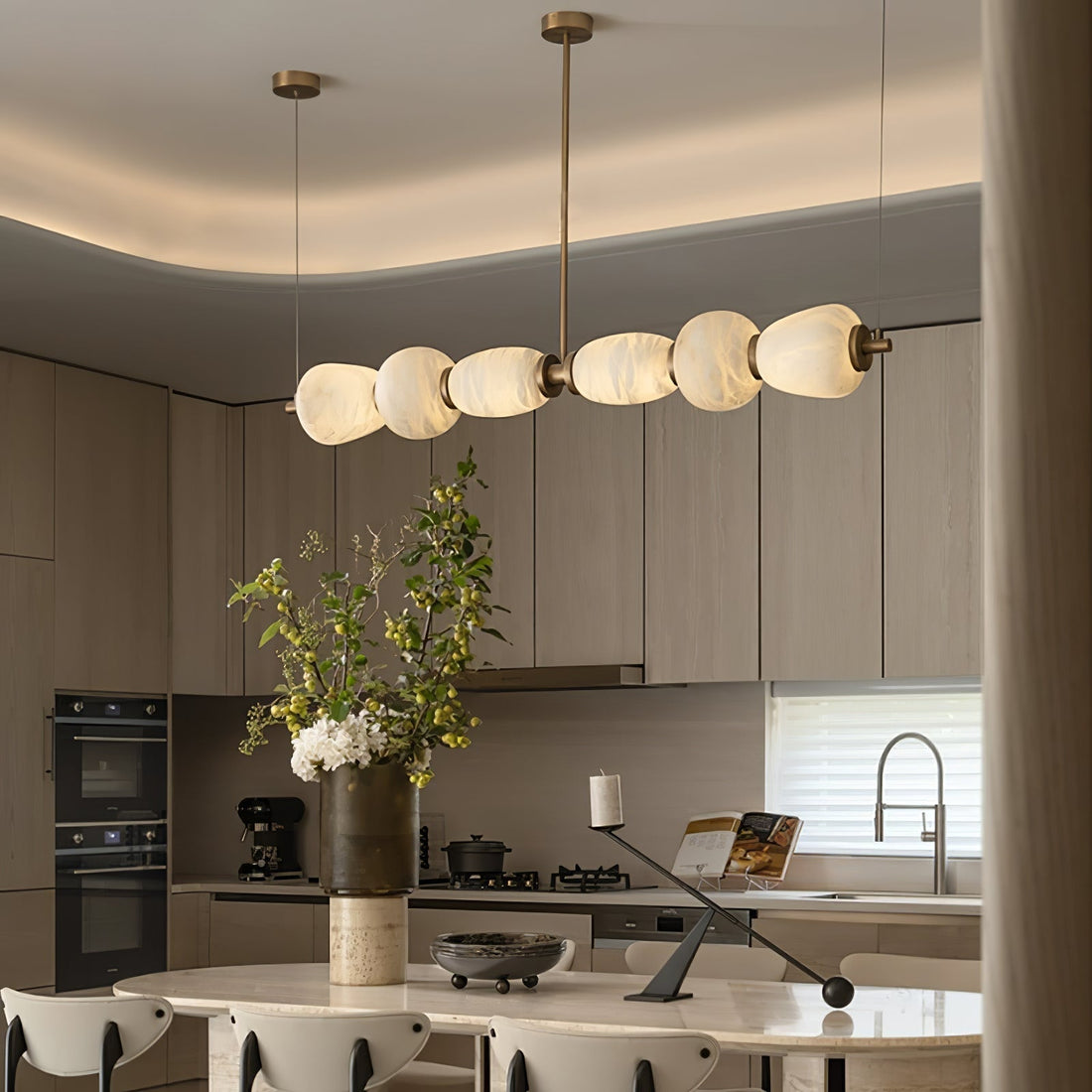 Cyrilla Suspension Linéaire en Albâtre
