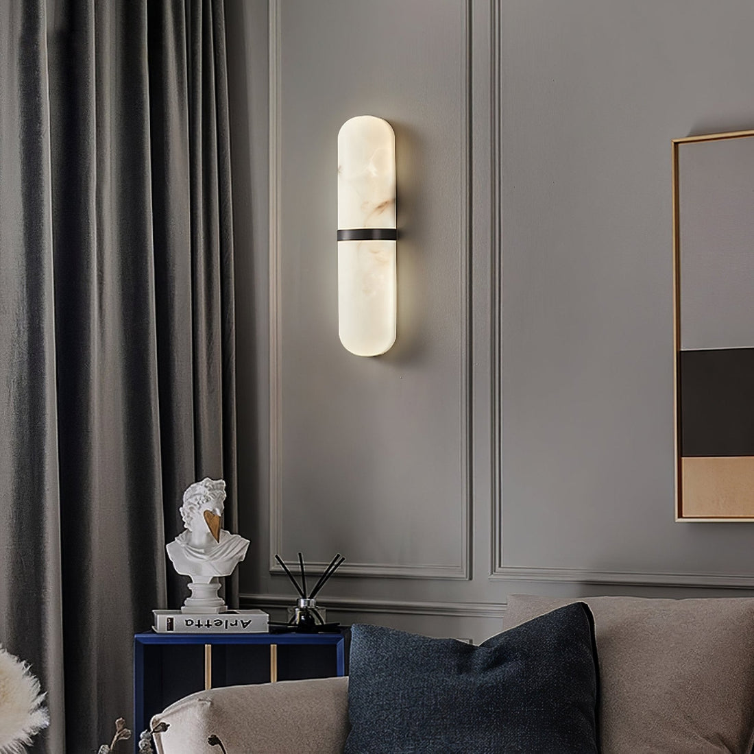 Ostruvyd Applique Murale Pilier Albâtre Luxe Salon