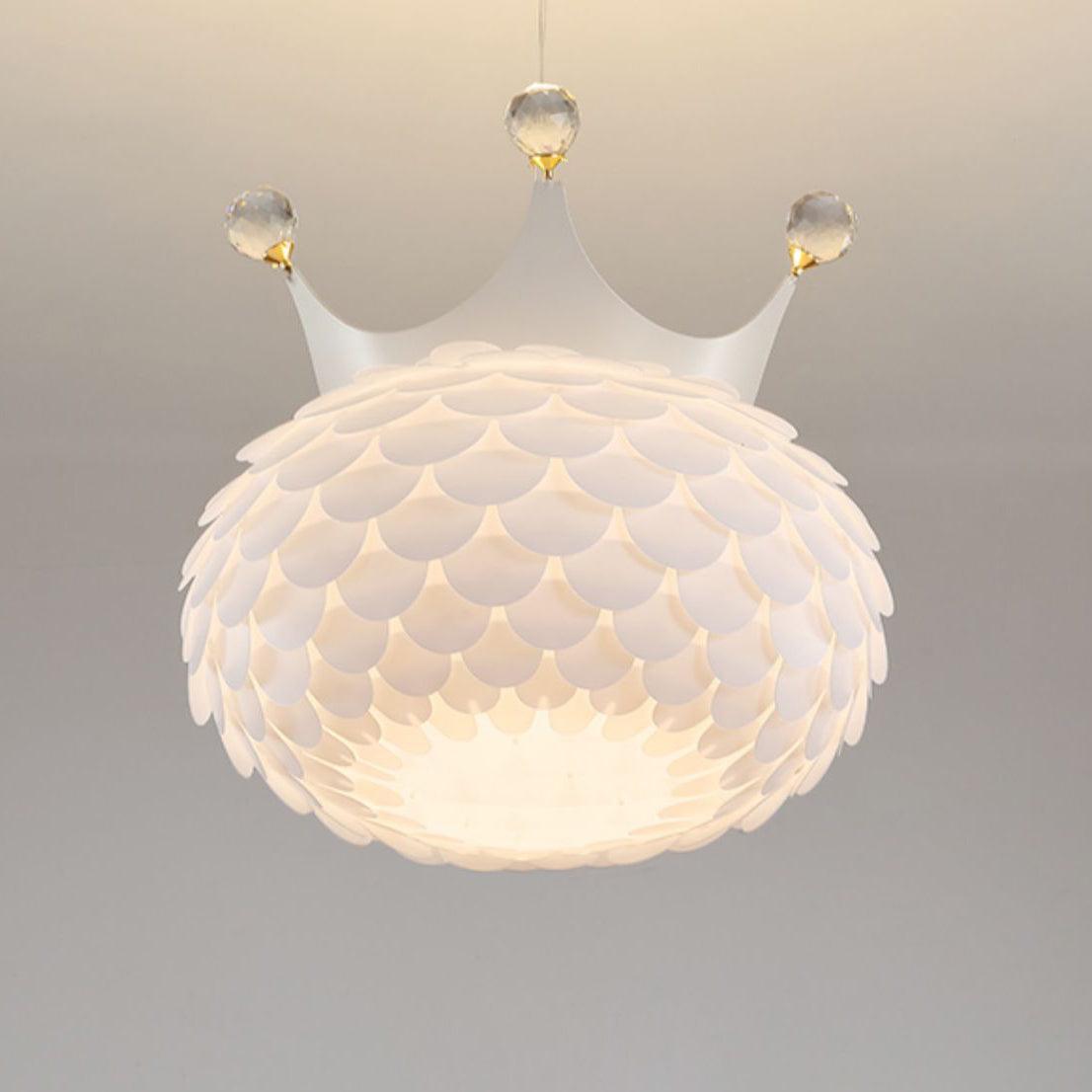 Solara Lampe suspendue en acrylique à couronne festonnée fantaisiste