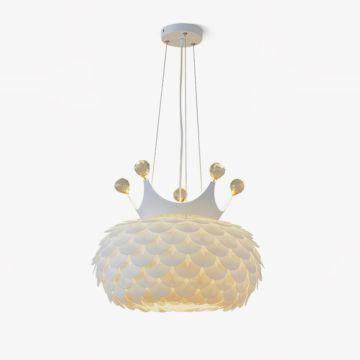Solara Lampe suspendue en acrylique à couronne festonnée fantaisiste