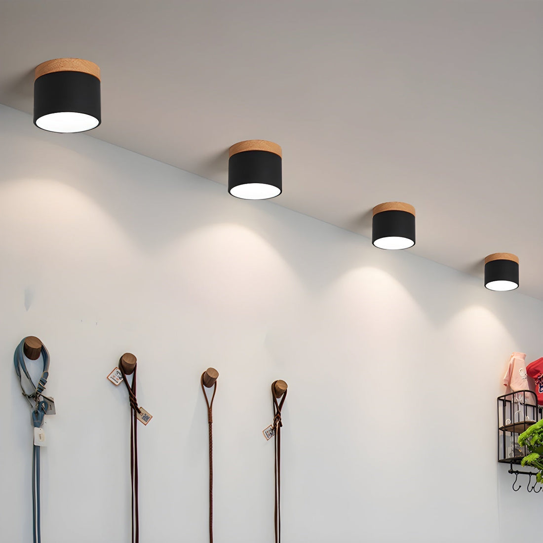 Caveleth Downlight de Surface en Bois Minimaliste Moderne