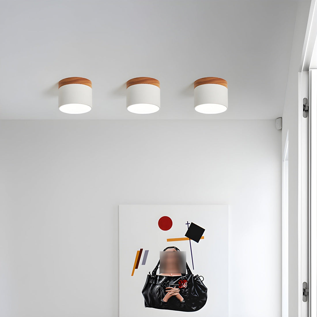 Caveleth Downlight de Surface en Bois Minimaliste Moderne