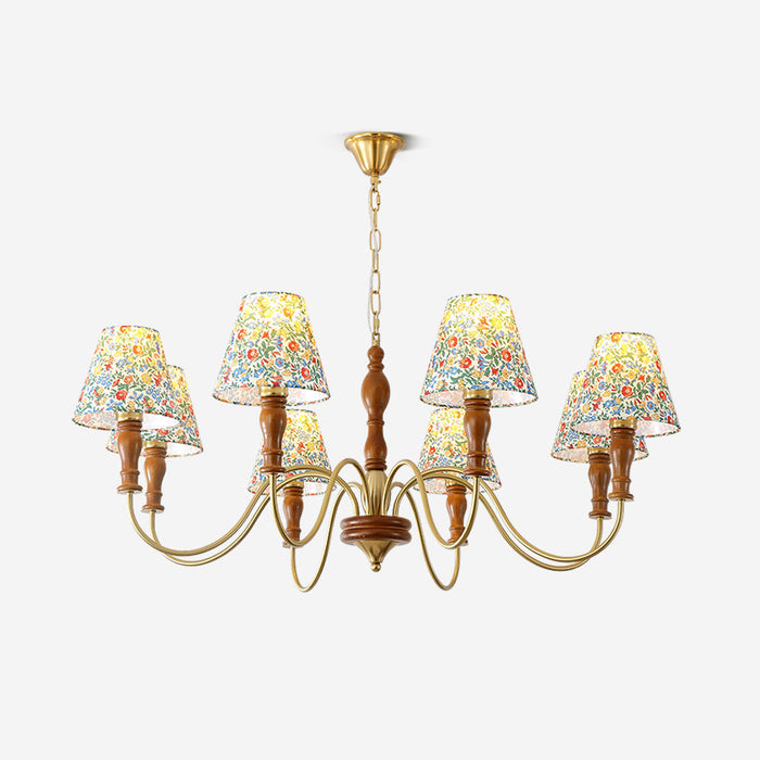 Florinda Lustre Abat-jour Tissu Floral