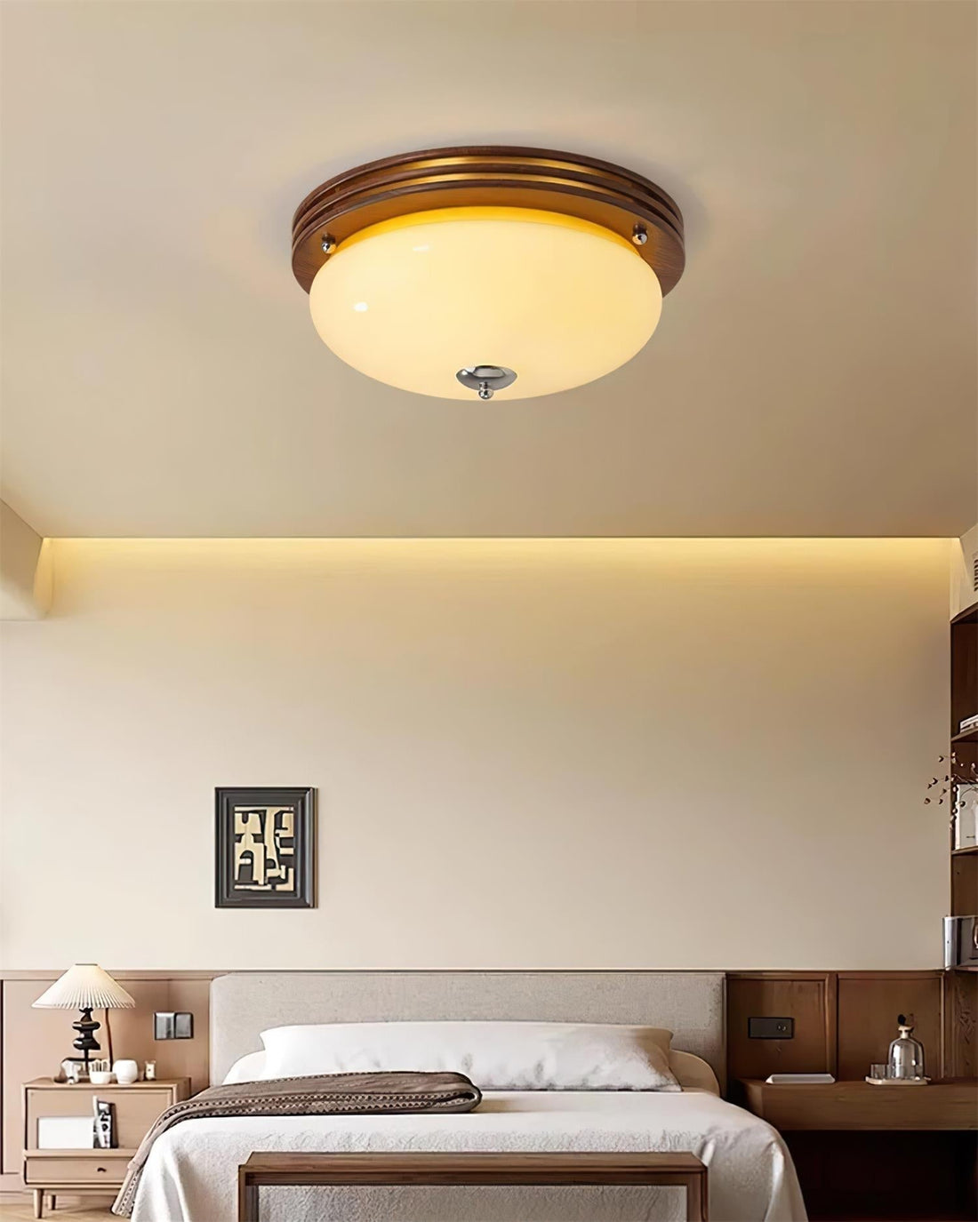 Povio Lampe Plafonnier Semi-Encastrée en Verre