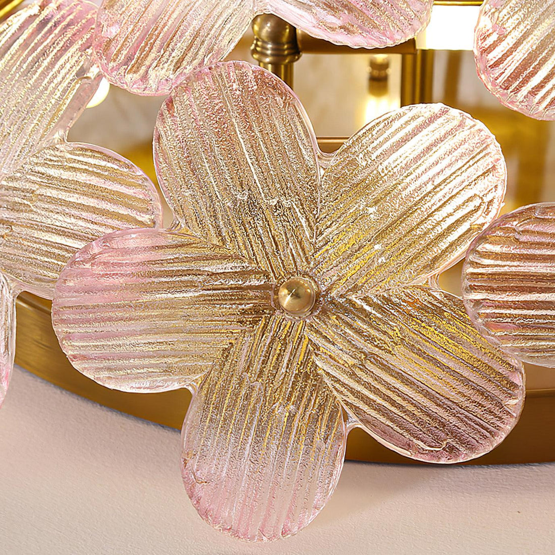 Anan Plafonnier Verre Pétale Couronne Romantique