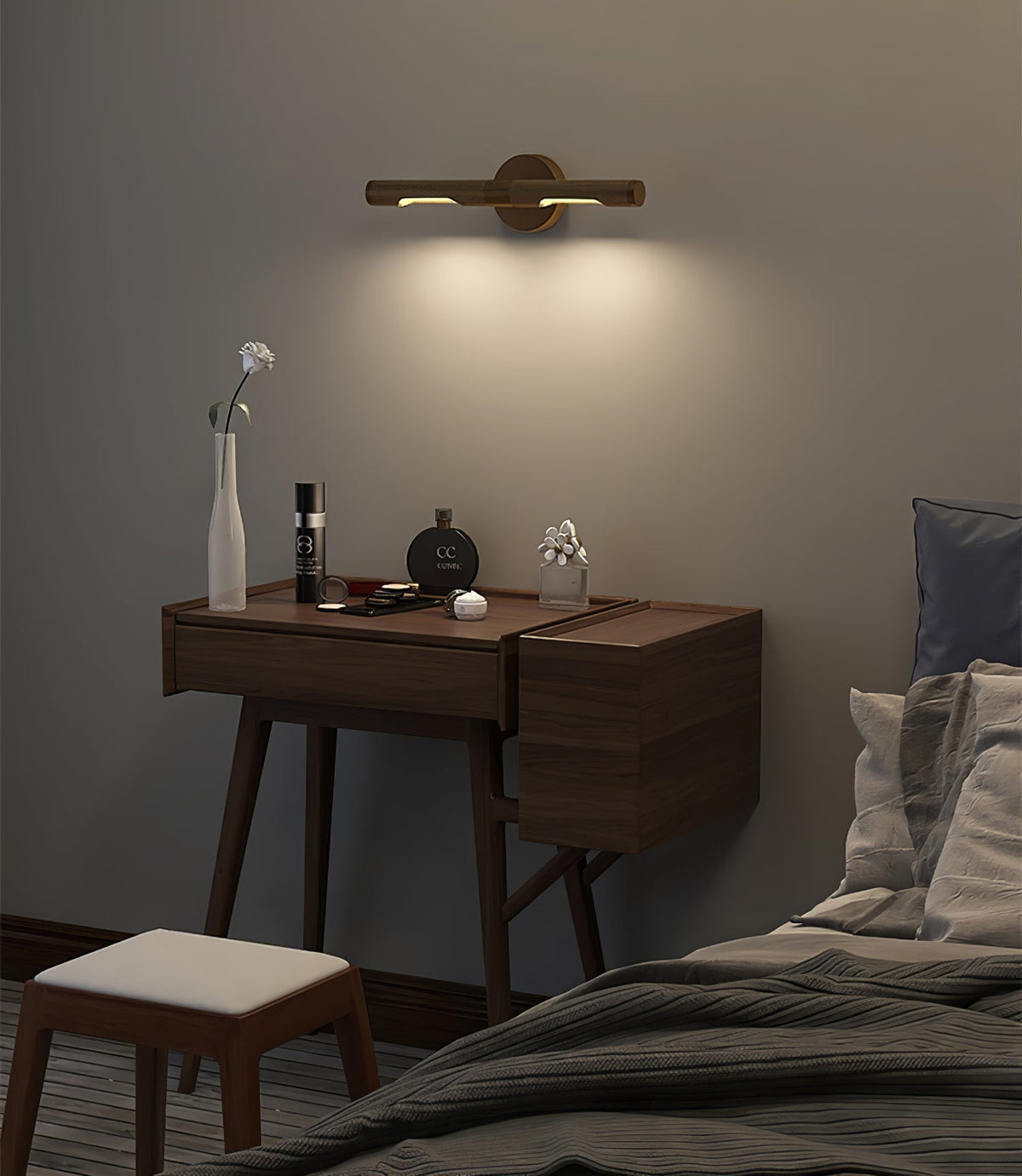 Solvain Applique murale LED moderne en laiton