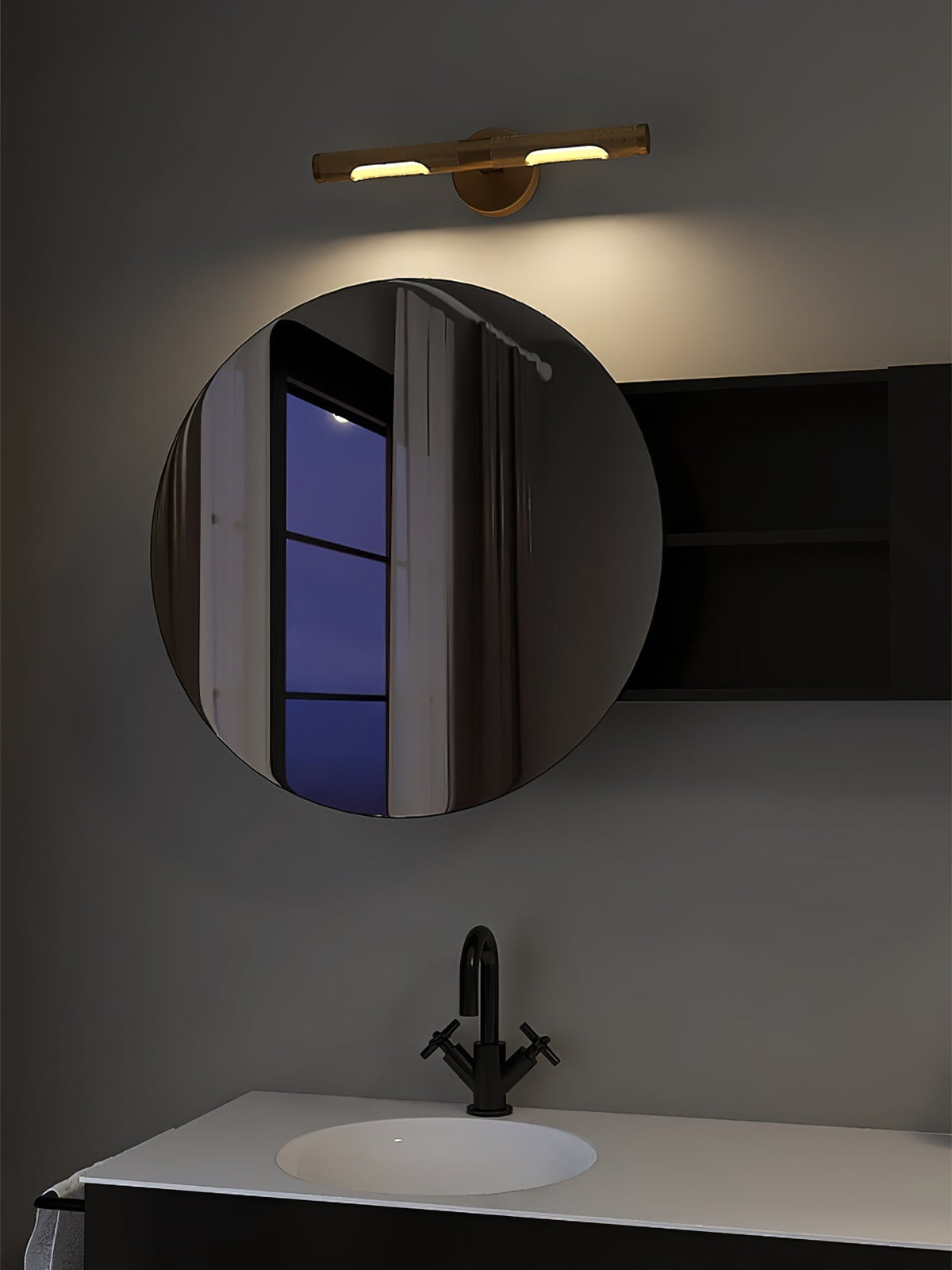 Solvain Applique murale LED moderne en laiton