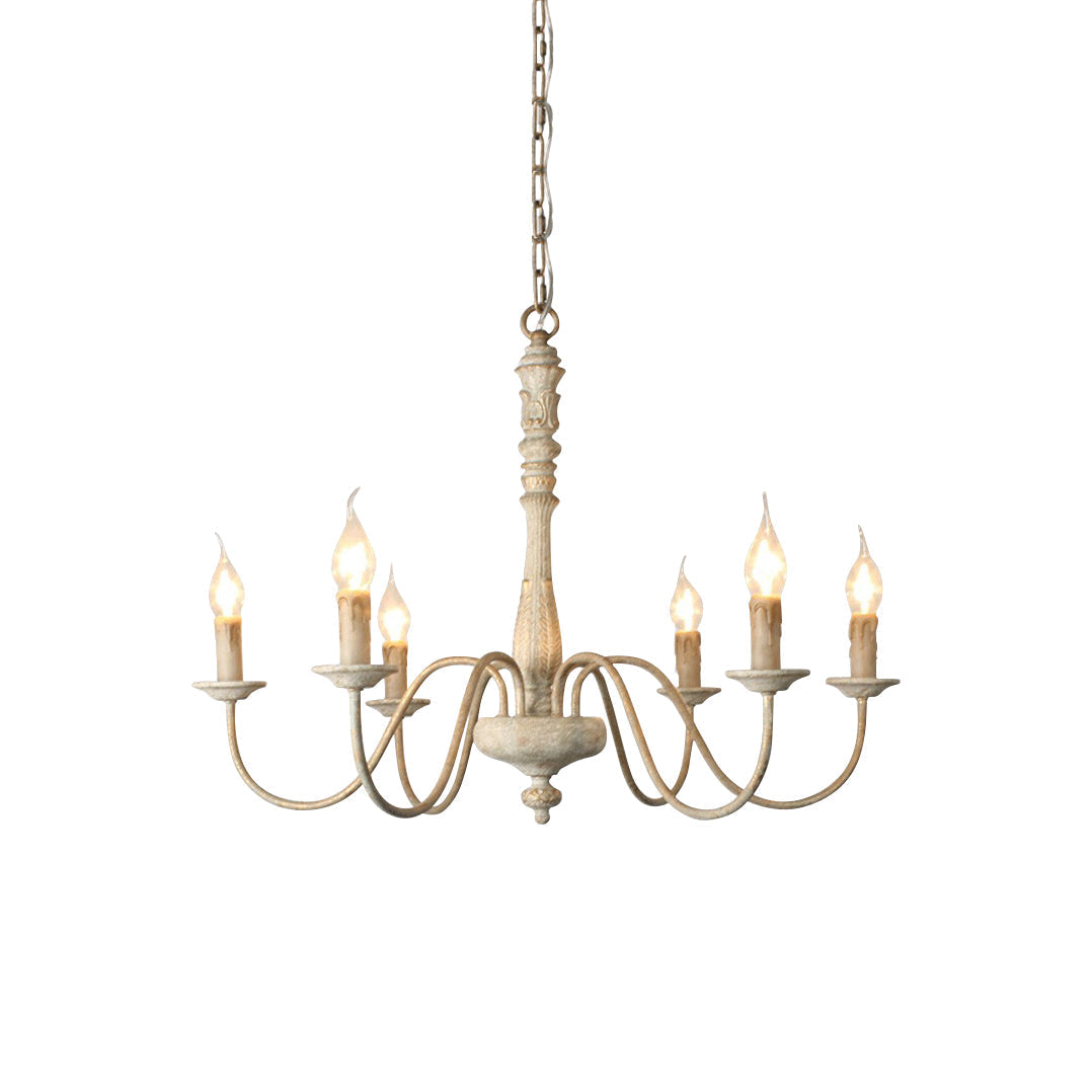 Ljomuvyi Lustre Traditionnel En Métal Et Bois De Style Ferme