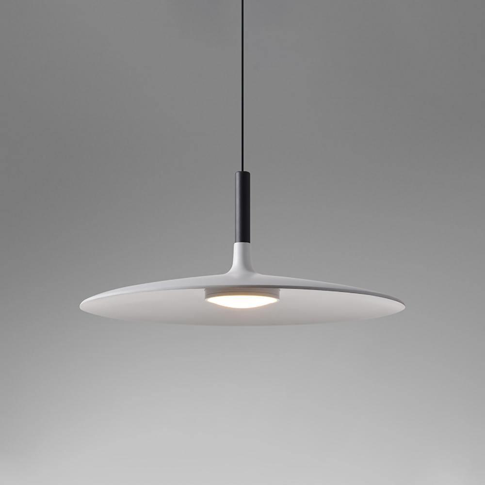 Lustra Suspension Lampe Disque Plat en Aluminium