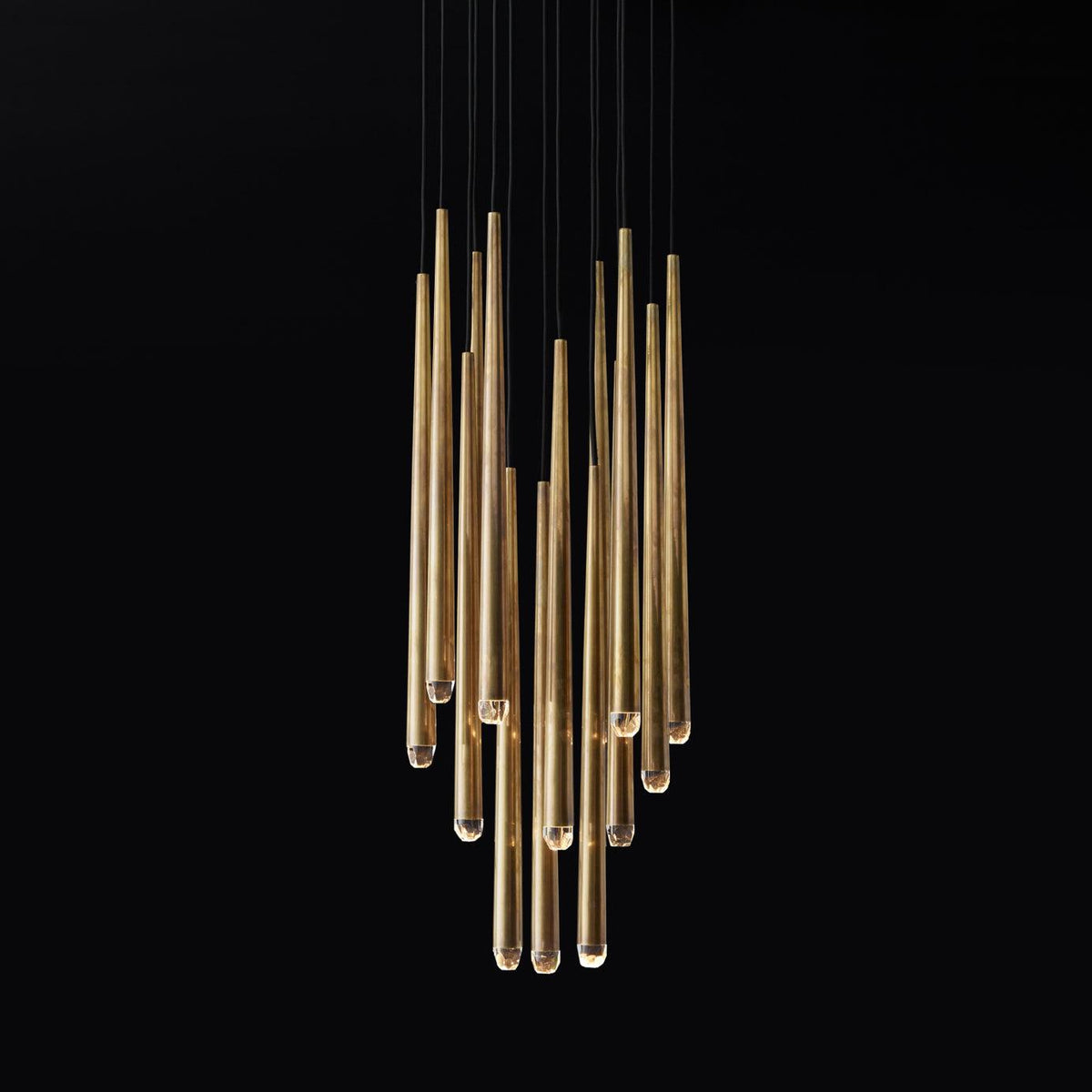 Zenith Lustre Minimaliste Cristal Laiton