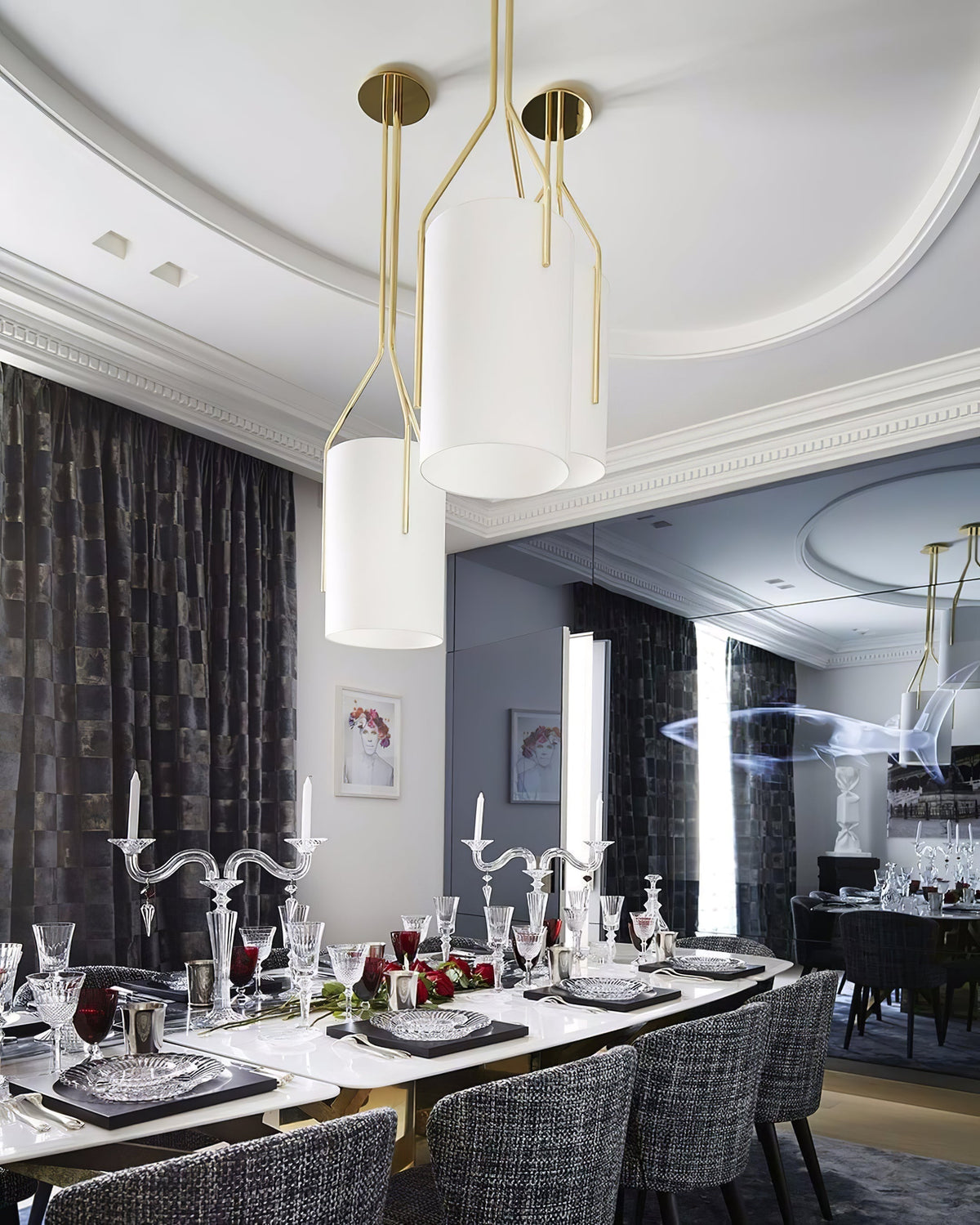 Lustra Lustre LED 3-Lumières Laiton Moderne