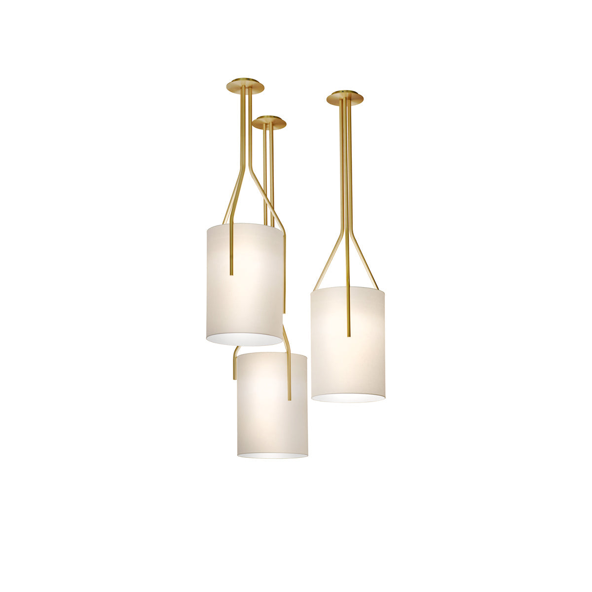 Lustra Lustre LED 3-Lumières Laiton Moderne