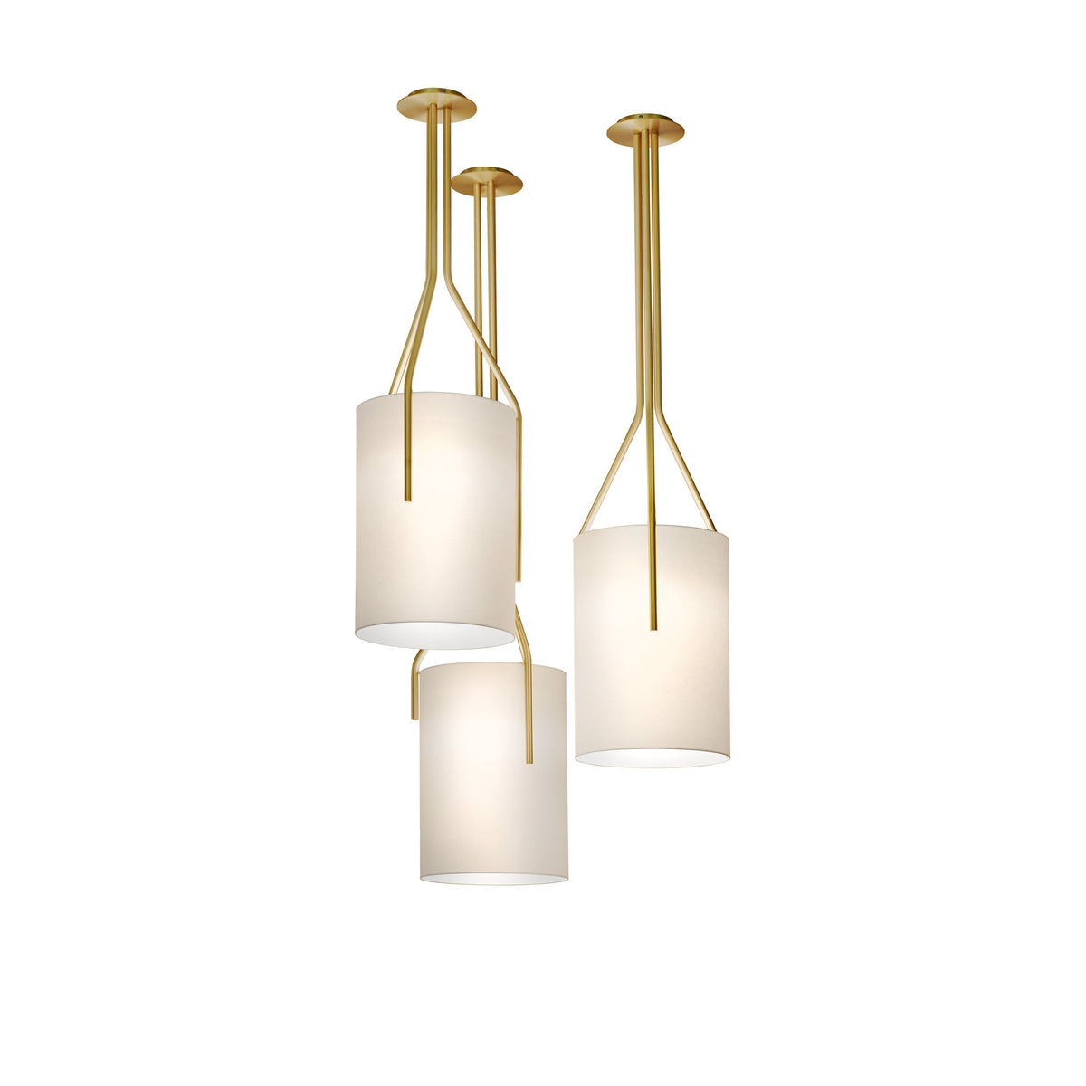 Lustra Lustre LED 3-Lumières Laiton Moderne