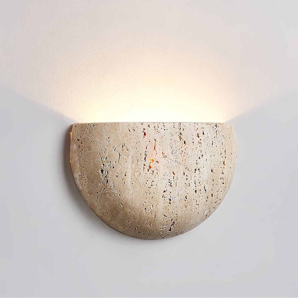 Armarel Applique Murale Demi-Lune en Travertin