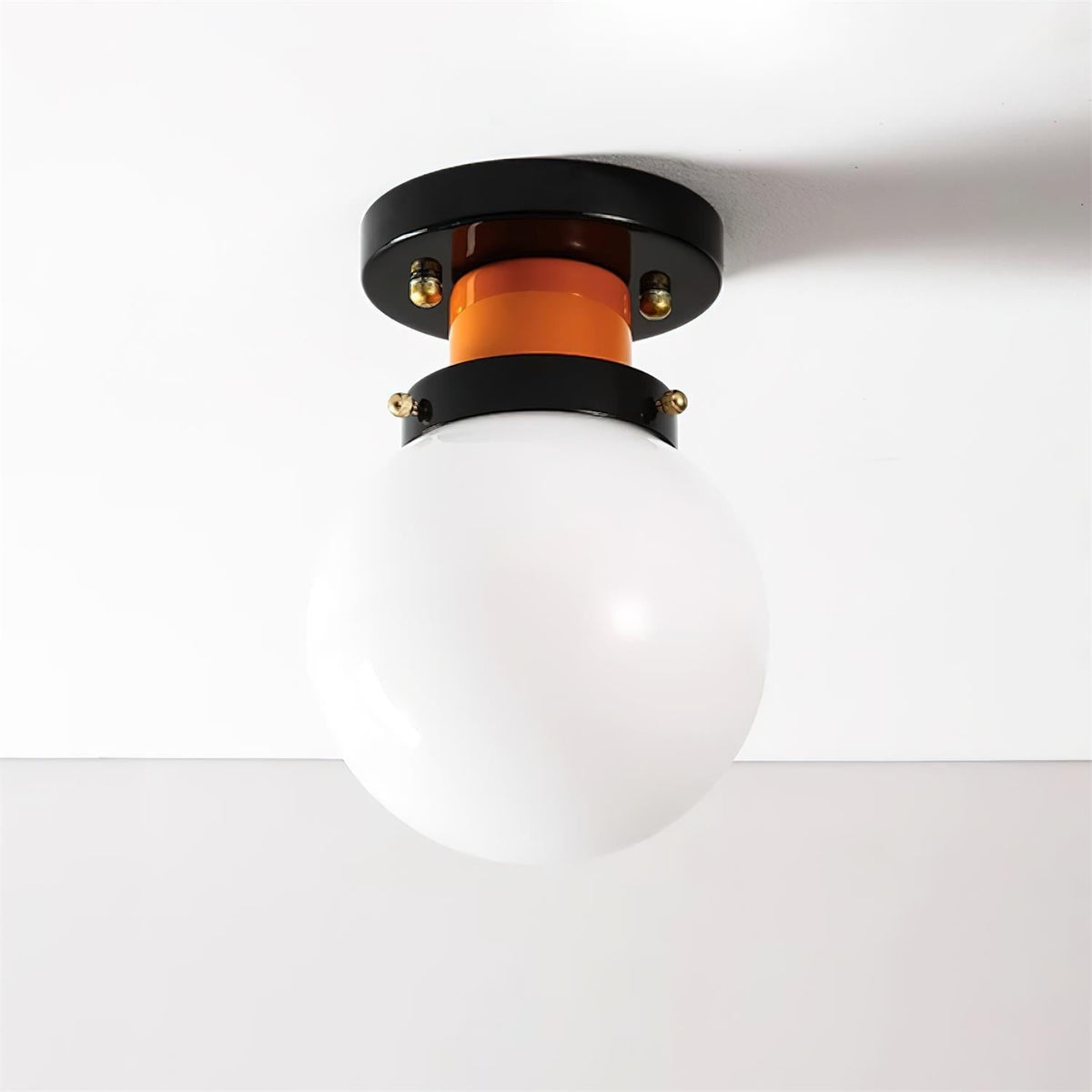 Aria Plafonnier Globe Verre Orange