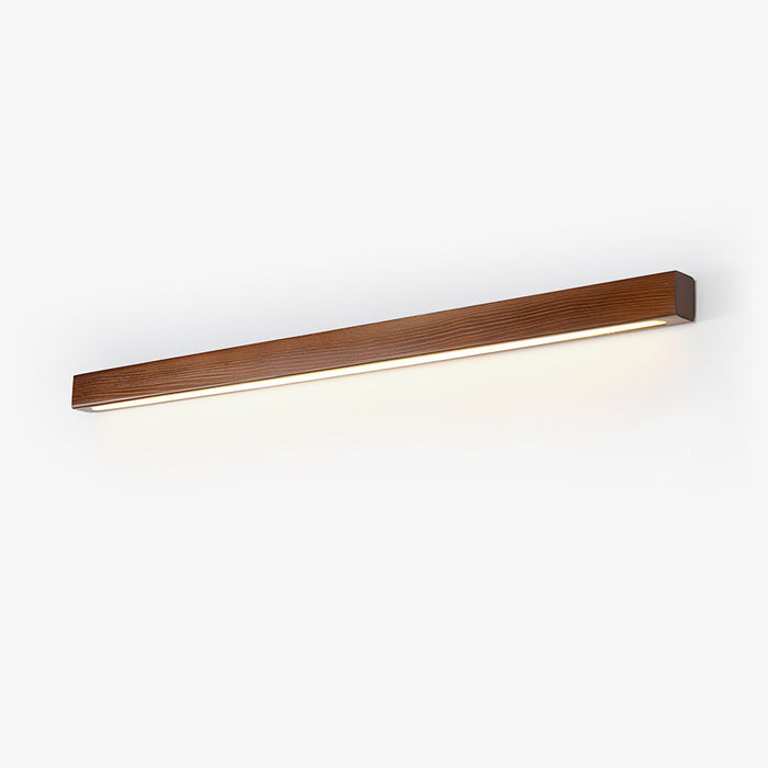 Lustra Applique Murale Linéaire Bois et LED Design Minimaliste