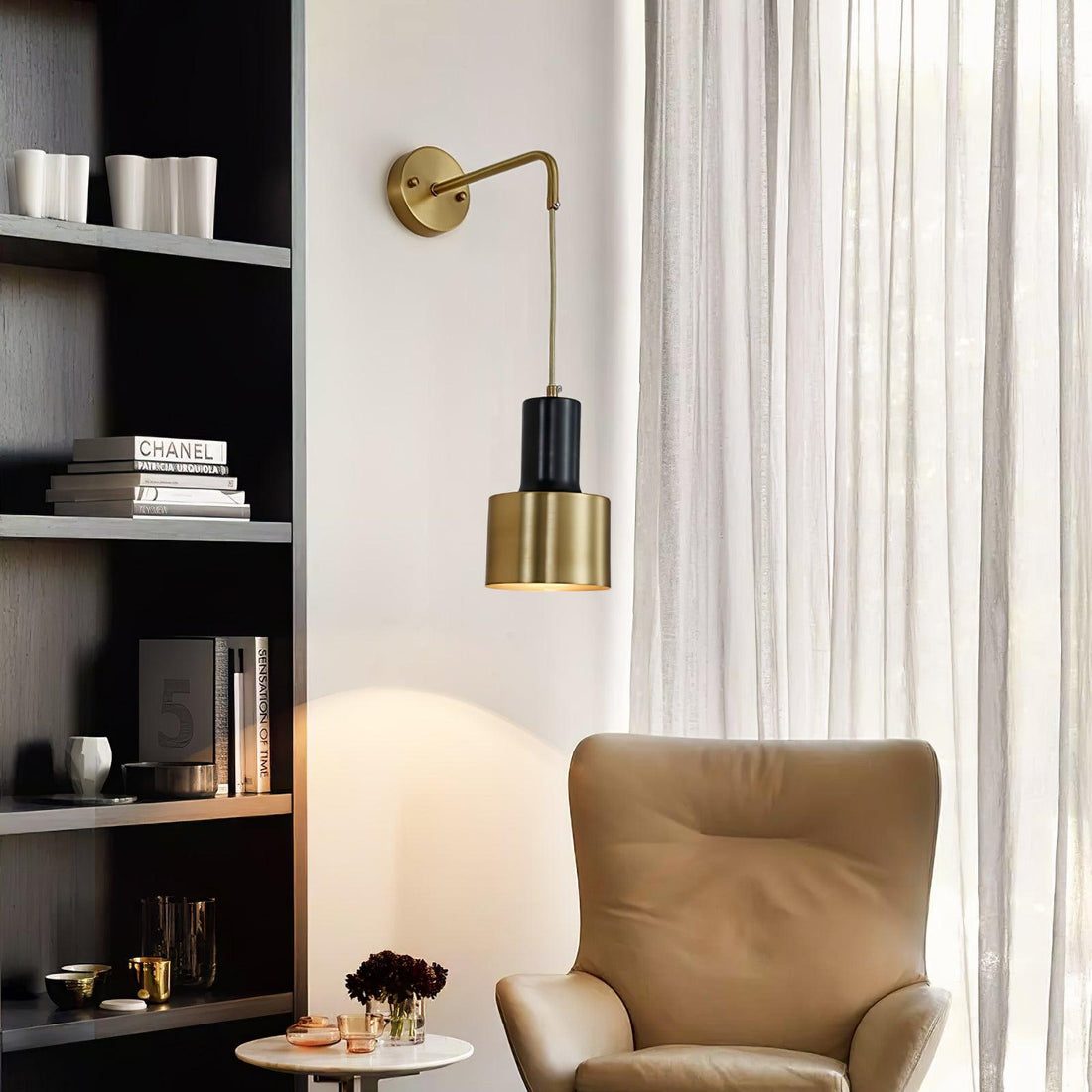 Alvina Applique Murale Moderne Minimaliste en Laiton