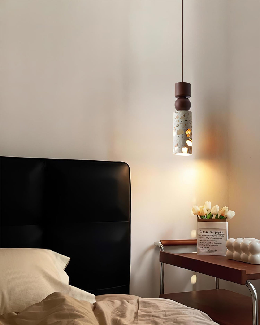Artena Lampe Suspendue Sculpturale en Terrazzo