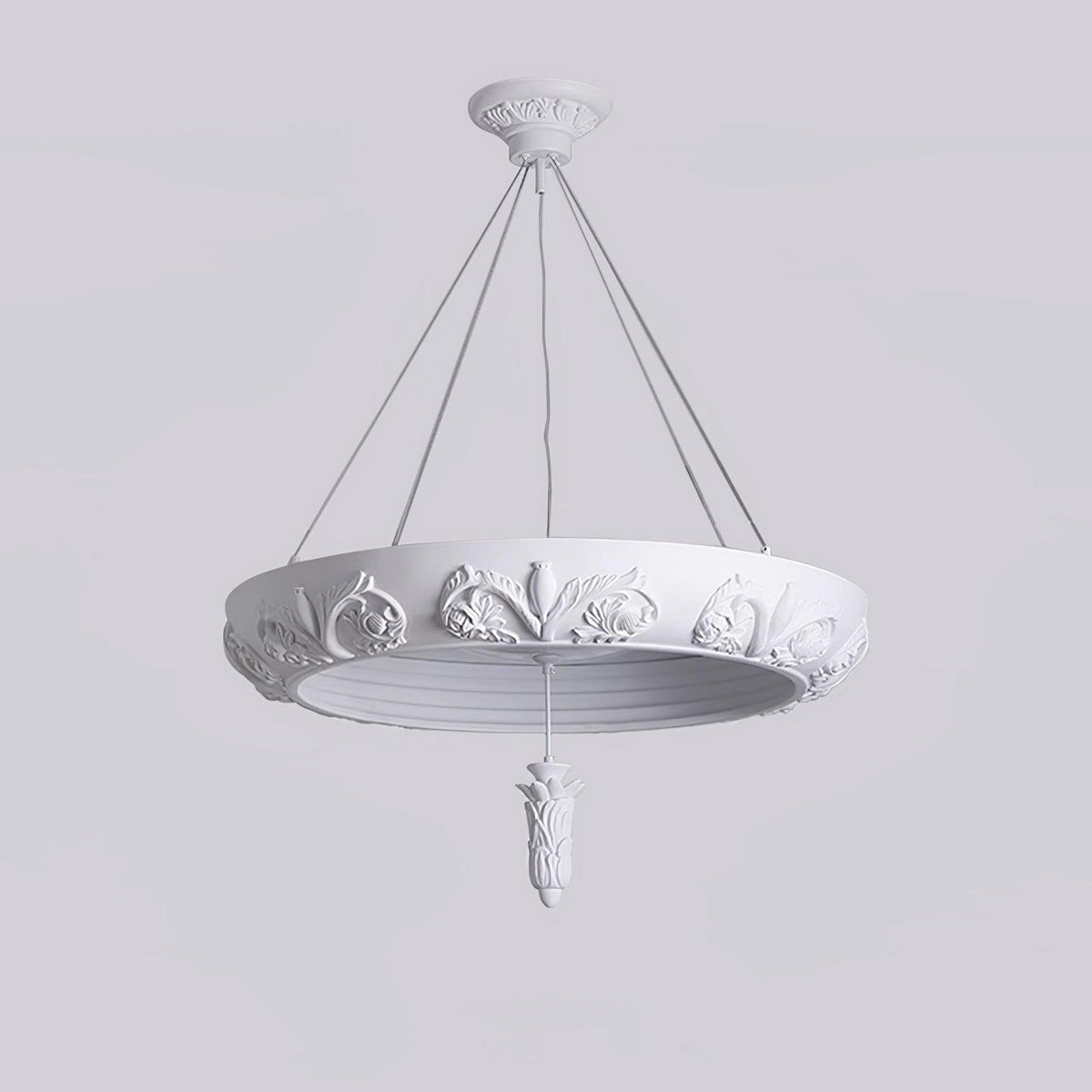 Rococo Lustre Suspension en Plâtre